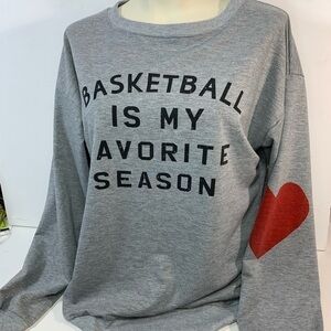 "Basketball is My Favorite Season" Grey Sweater